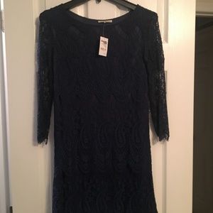 *Donated* Charlotte Russe Navy Blue Lace Dress